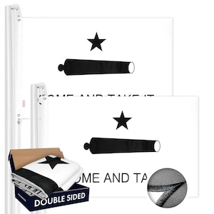 Come and Take It Flag 2x3FT 2-Pack Double-sided Embroidered Polyester By G128