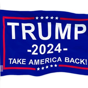 Trump Take America Back 2024 Flag: 3x5 ft Polyester, Brass Grommets