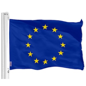 European Union Flag: Vibrant 150D Polyester, Brass Grommets (3x5 Ft)