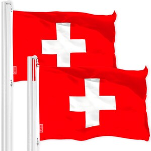 Switzerland Swiss Flag 3x5FT 2-Pack 150D Printed Polyester By G128