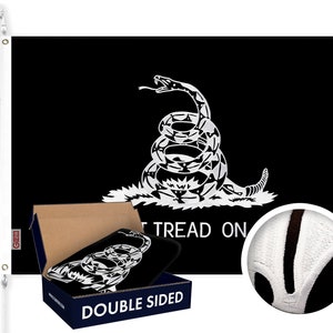 Embroidered Gadsden Flag: Don&#39;t Tread On Me, Double-Sided 3x5 Ft