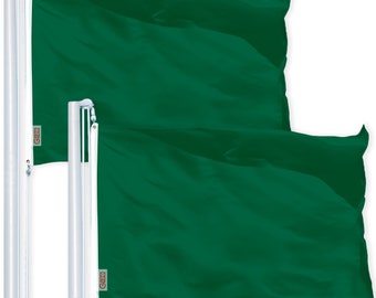 (2 Pack) Trade Winds 2x3 Foot Neon Green Solid Flag – Polyester Banner With Grommets