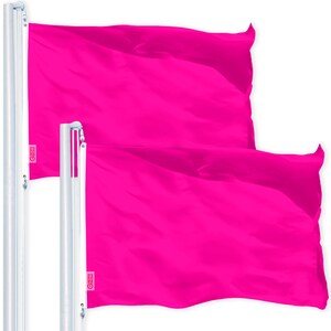 Magenta Color Flag 2-Pack: 2.5x4 Ft Polyester with Brass Grommets