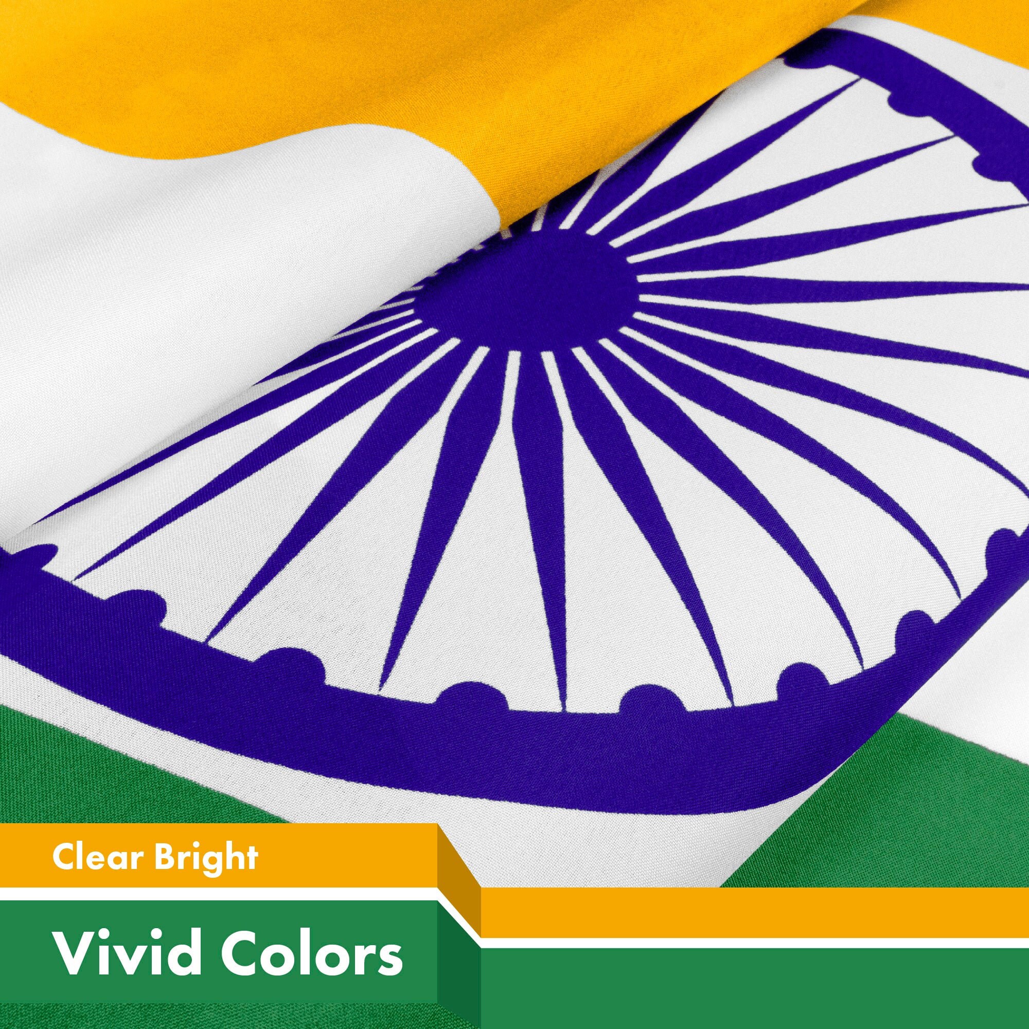 風着 Ｃｏｌｏｒｓ　ｏｆ　Ｉｎｄｉａ India (indian) Flag | 3x5 Feet | Printed 150D – Indoor