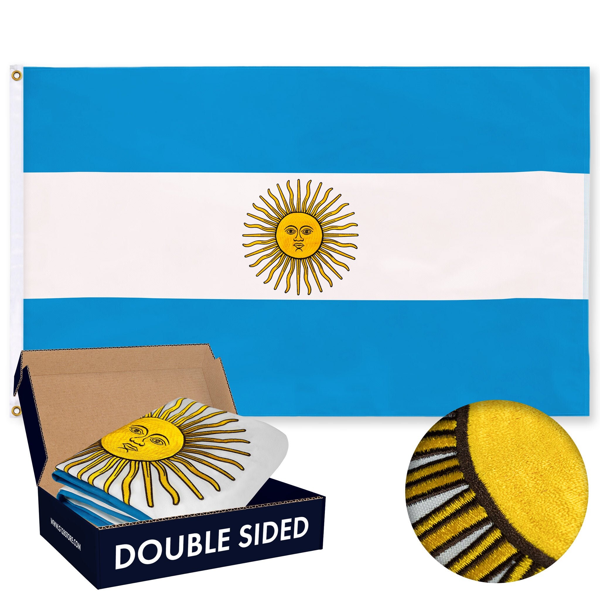 Trade Winds 3x5 Argentina Flag – 100% Polyester, Printed, 100D – South American