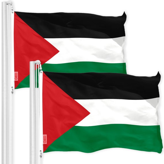 G128 Paquete de 10: bandera palestina palestina | 3 x 5 pies | LiteWeave  Pro Series Impreso poliéster 150D | Bandera de país, interior y exterior