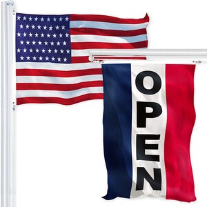 American Flag & Open Flag Combo: 3x5 Ft Printed Polyester