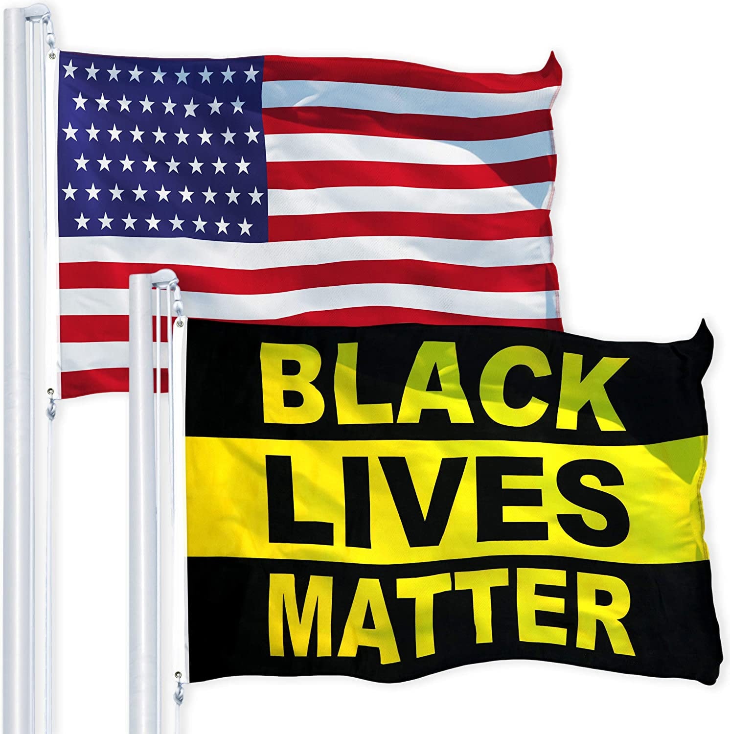 USA & Black Lives Matter Flag Combo Pack: 3x5 Ft 150D Polyester - Etsy