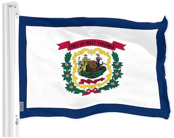 West Virginia State Flag: 3x5 Ft 150D Polyester, Brass Grommets