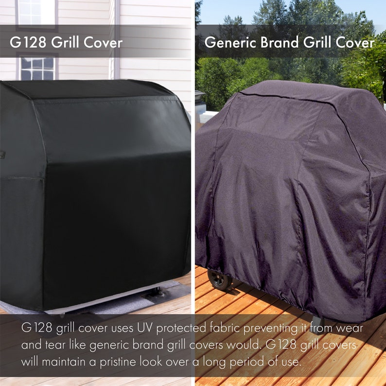 72-inch Black Gas Grill Cover - Thumbnail 3