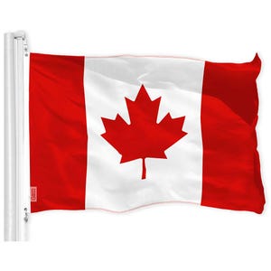 G128 - Canada (Canadian) Flag 3x5 FT Printed Brass Grommets 150d Polyester Indoor/Outdoor - Much Thicker More durable Than 100d 75d