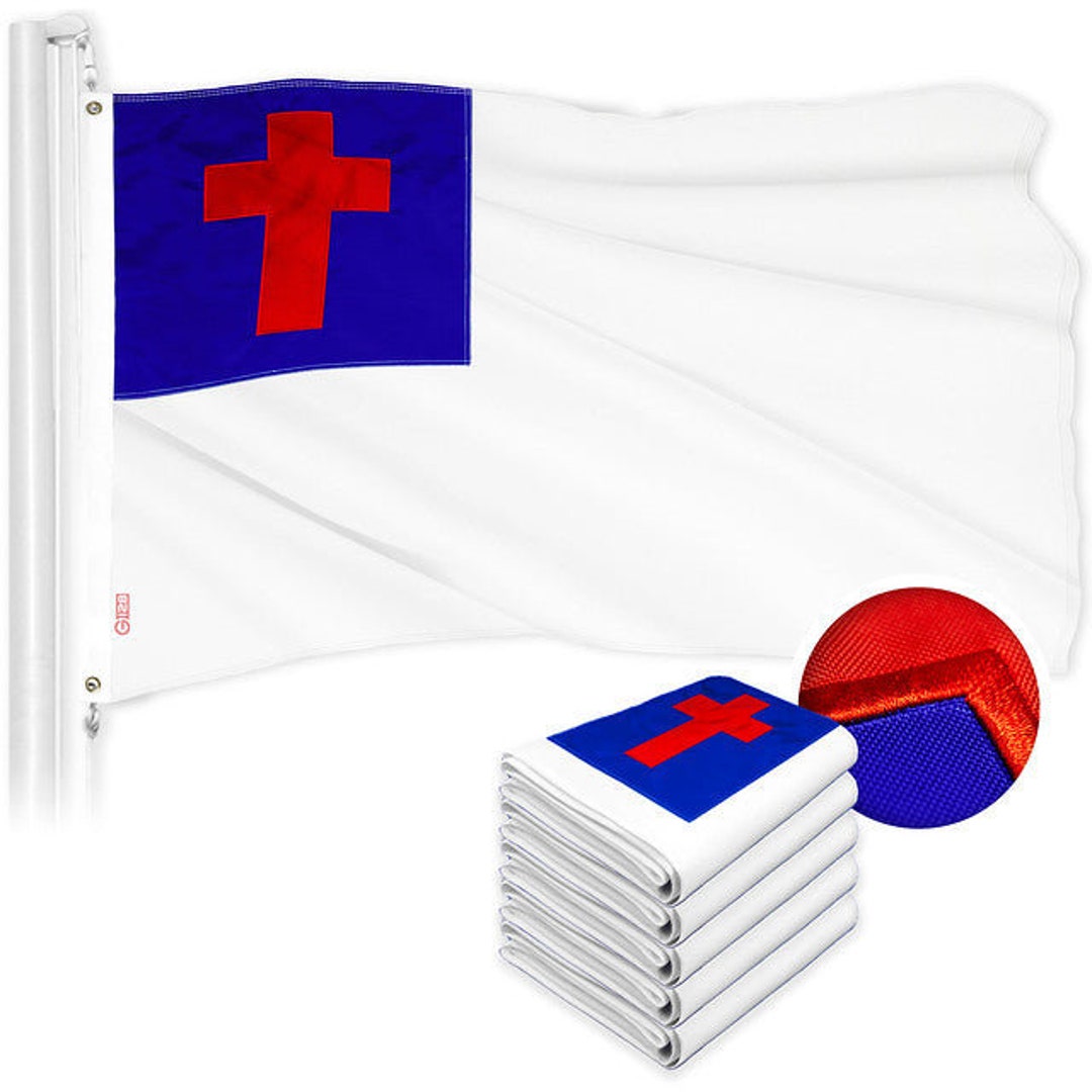 Christian Flag 3x5 Ft 5-pack Embroidered Polyester by G128 - Etsy