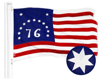 Vintage Flag, 1976 Flag, American Flag, U.S. Flag, Bi-centennial