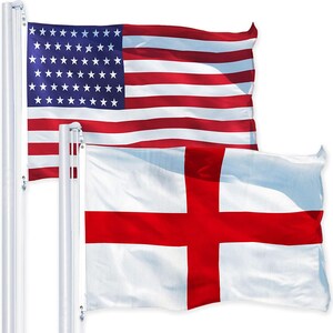 USA & England Flag Set: 3x5 Ft Printed Polyester