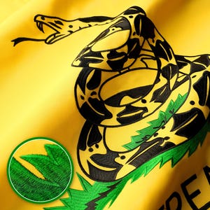 Gadsden (Dont Tread On Me) Flag 220GSM Embroidered Spun Polyester 3x5 Ft