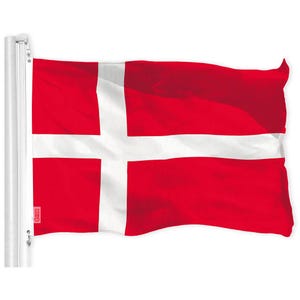 Denmark (Danish) Flag 150D Printed Polyester 3x5 Ft