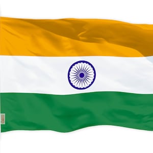 Indian Flag: Vibrant 3x5 ft Polyester with Brass Grommets