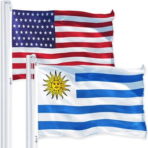 USA & Uruguay Flag Set: 3x5 Ft, 150D Polyester
