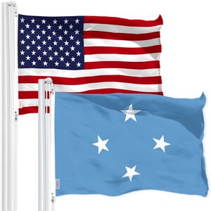 USA & Micronesia Flag Combo Pack: 3x5 Ft Polyester Flags