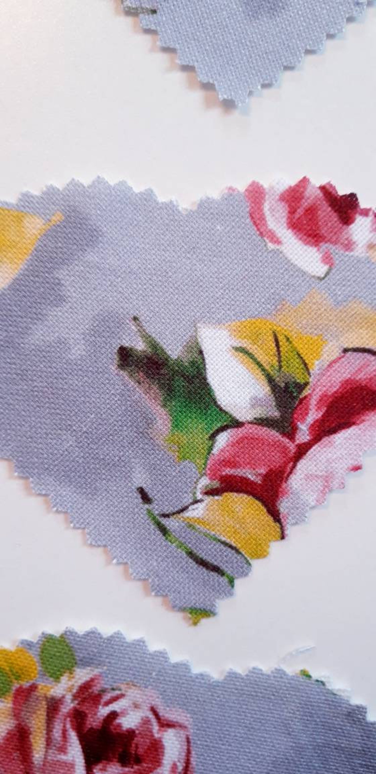 Precut fabric hearts Applique Patchwork 3.5 x 3 inches set Etsy