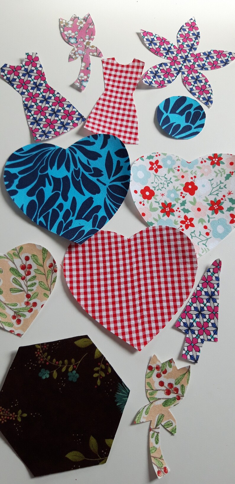 Applique kit Precut cotton fabric shapes with bondaweb Etsy