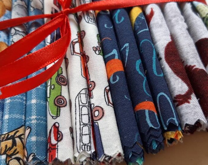 Precut Fabric Squares, 5x5 Cotton Squares, Novelty Print Squares