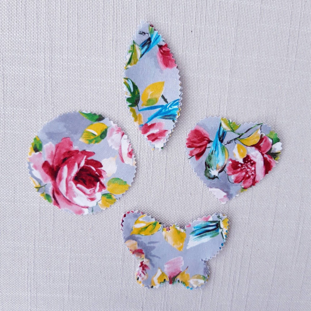 Precut Fabric Pieces Precut Circles Hearts Leaves and Etsy