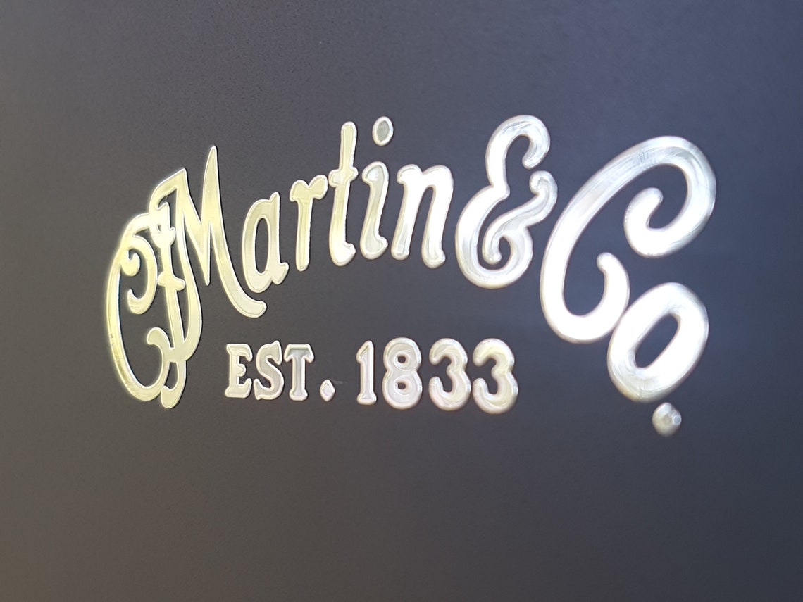 C.F. Martin & Co Guitar Headstock Neck METAL Sticker premium Etsy