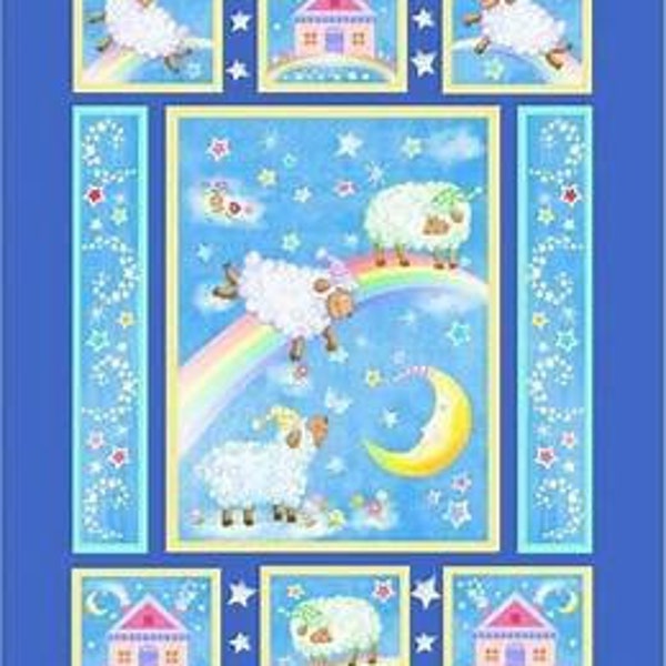 Sheep Baby Quilt Panel Etsy