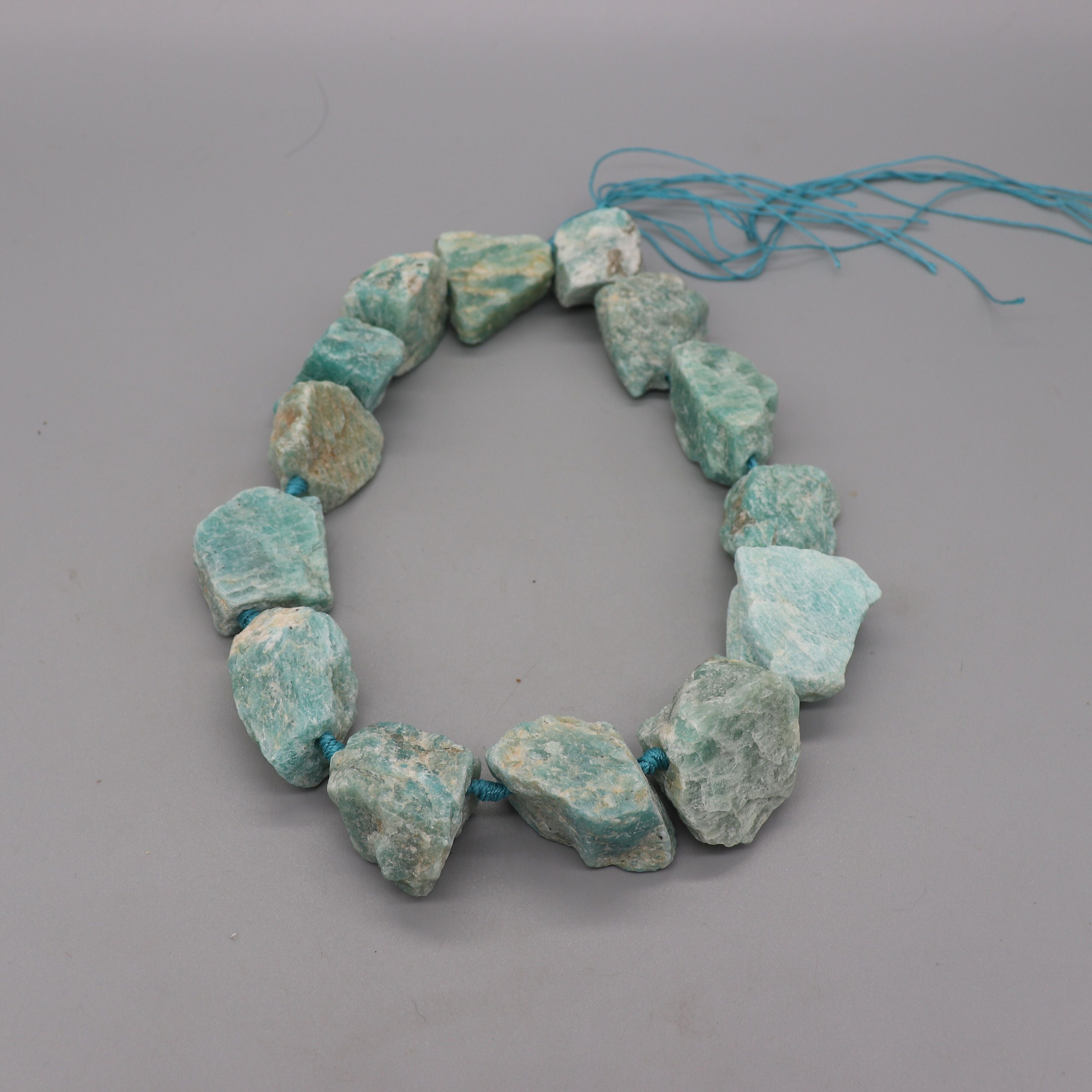 Natural Blue Amazonite Beads BulkDrilled Raw Stones Slabs Etsy