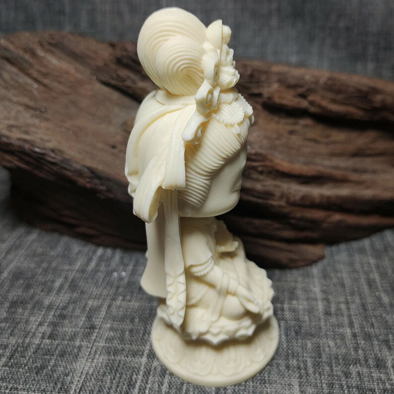 Mini Natural Ivory Nut Gemstones Carved Guanyin Bodhisattva Home Decor,Natural Gemstone Wholesale Decor Stone Beads