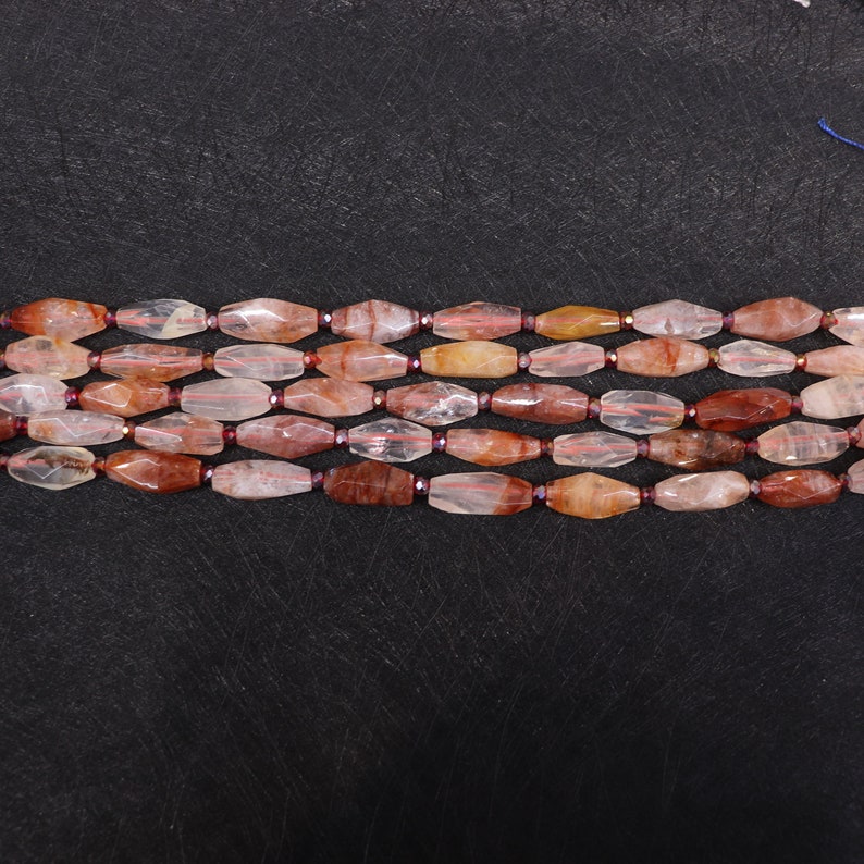 15.5inches Beautiful Red Quartz Nugget Beads,Natural Crystal Quartz Cut Slice Loose Bead Pendant Necklace Supplies
