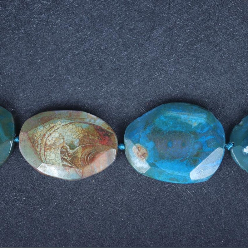 Polished Blue Druzy Agate Slice Slab Beads,Large Blue Dragon Vein Agate Slab Beads Pendants Necklaces