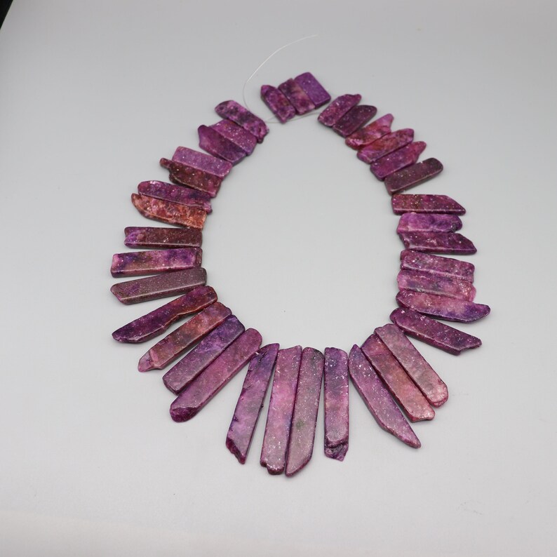 Purple DIY Semi-precious Stone Pendant Jewelry Lepidolite Loose Gemstone Full Strand Natural Lepidolite Rectangle Shape Beads