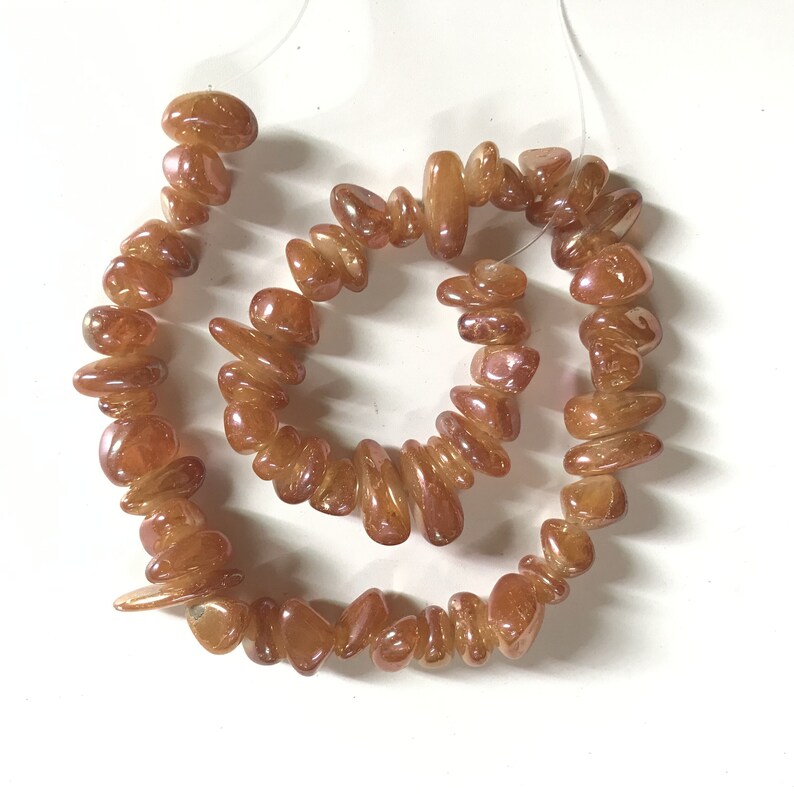 Full Strand Multicolor Titanium Rock Crystal Quartz Chip Nugget,Polished Druzy Quartz Raw Gems Plated Colorful Crystal Freefrom Tiny Bead