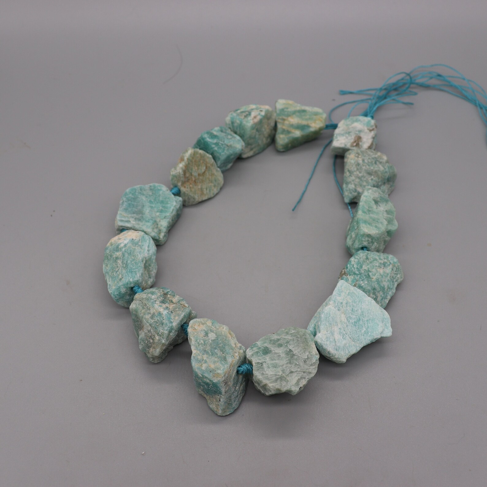 Natural Blue Amazonite Beads BulkDrilled Raw Stones Slabs Etsy