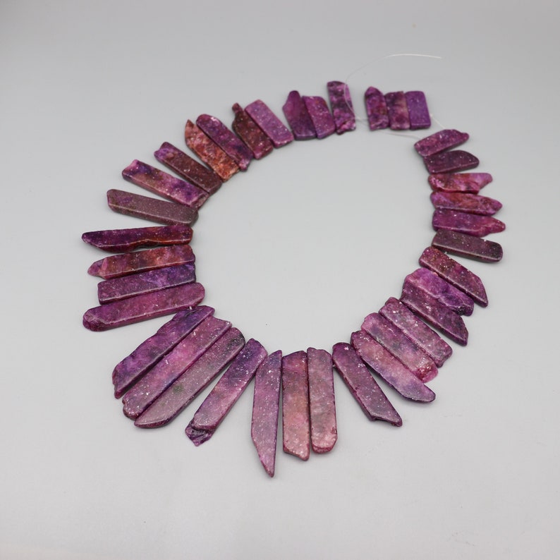 Purple DIY Semi-precious Stone Pendant Jewelry Lepidolite Loose Gemstone Full Strand Natural Lepidolite Rectangle Shape Beads