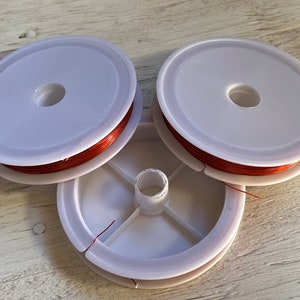229.65 Feet Dark red Tiger Tail beading stringing Wire, Nylon-coated Stainless Steel 0.45mm, about 229.65 Feet(70m)/roll, red beading thread
