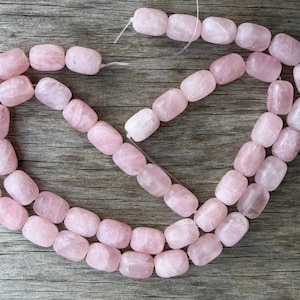 12 perles de quartz rose