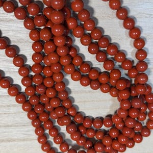 1+ string of 10 mm Red Jasper Grade AAA Genuine Natural Gemstone Round Beads, red gemstone beads, 10 mm gemstone round beads