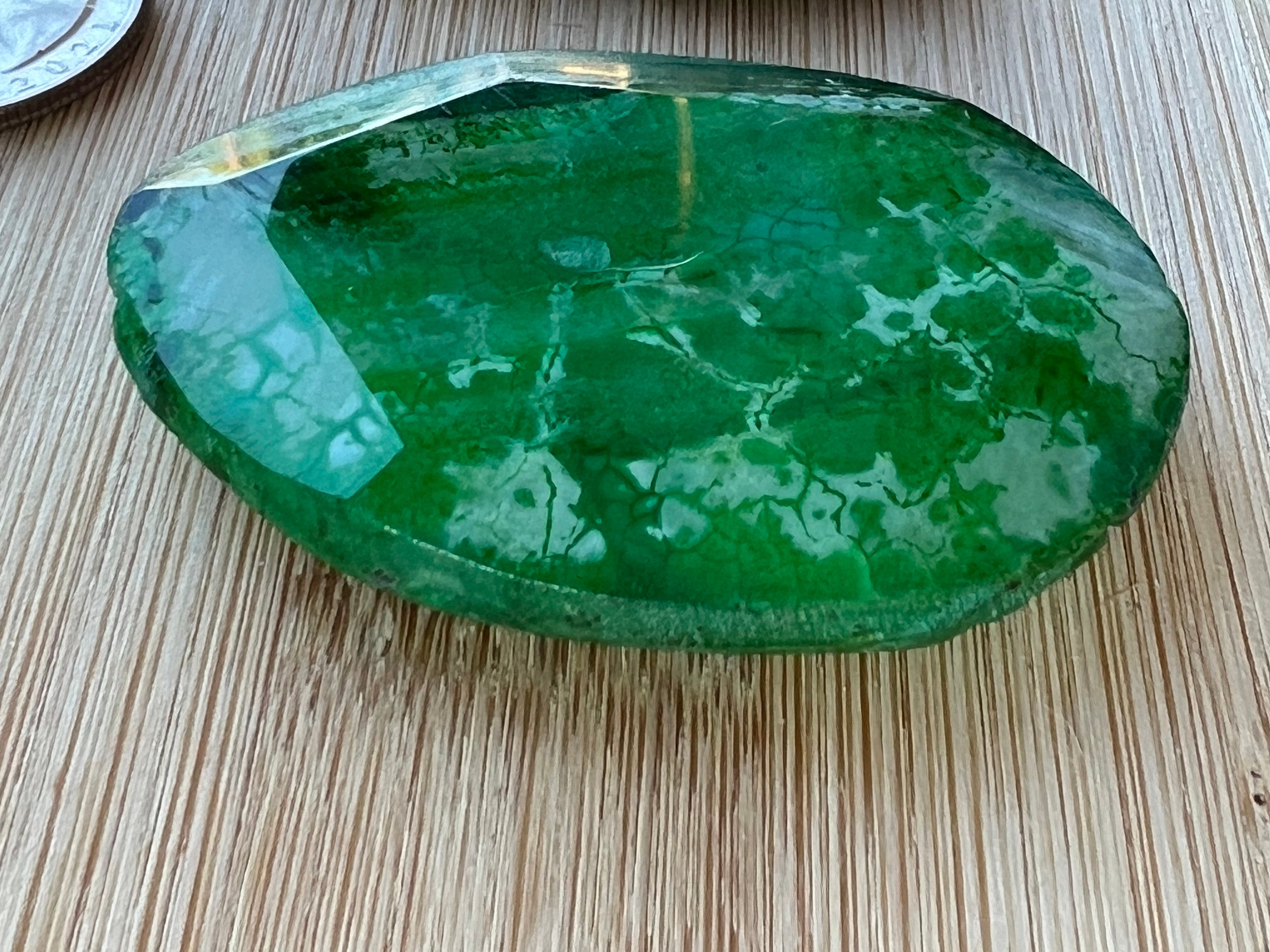 Octagon Acrylic Gems Flat Back 25x18mm 15 Pcs Green Emerald H106