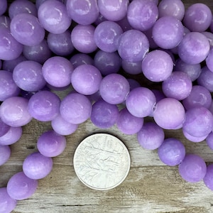 1+ string of 10 mm Natural Violet Purple Mashan Jade round beads, purple 10 mm gemstone beads, Mashan Jade lavender beads