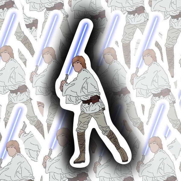 Luke Skywalker sticker/ Star Wars waterproof sticker/ Luke Skywalker matte sticker