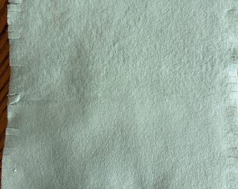 Prewashed, Prefringed Light Green Flannel Squares for Rag Quilts - Two Sizes