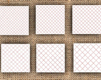 Diagonal Machine Embroidery Quilt Block - Intersecting Lines - Six Sizes - Seven Formats