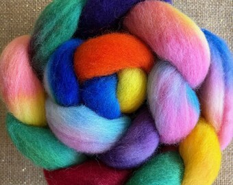 Hand-Dyed "Fiesta" Wool Braid - 4 oz.