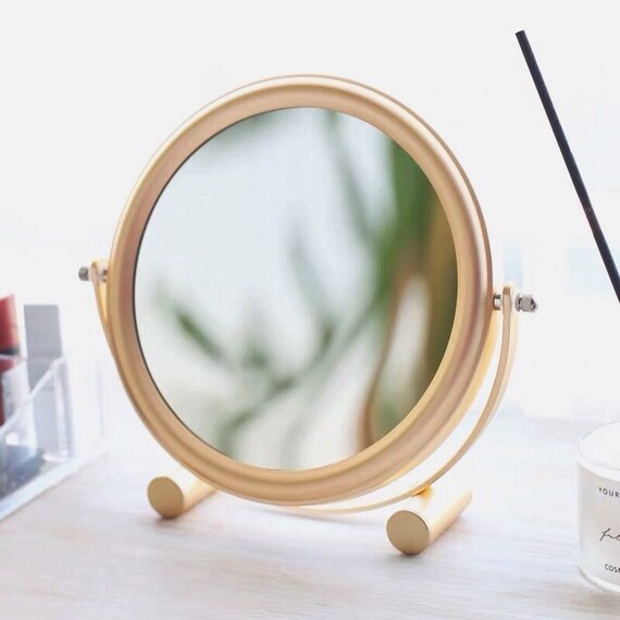 Makeup Mirror Gold Table Mirror Desk Mirror Vanity Mirror Etsy
