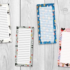 May include: Four printable Disney-themed to-do lists. Each list has a different design featuring Mickey Mouse, Minnie Mouse, and other Disney characters. The lists are all white with black lines and a white border.