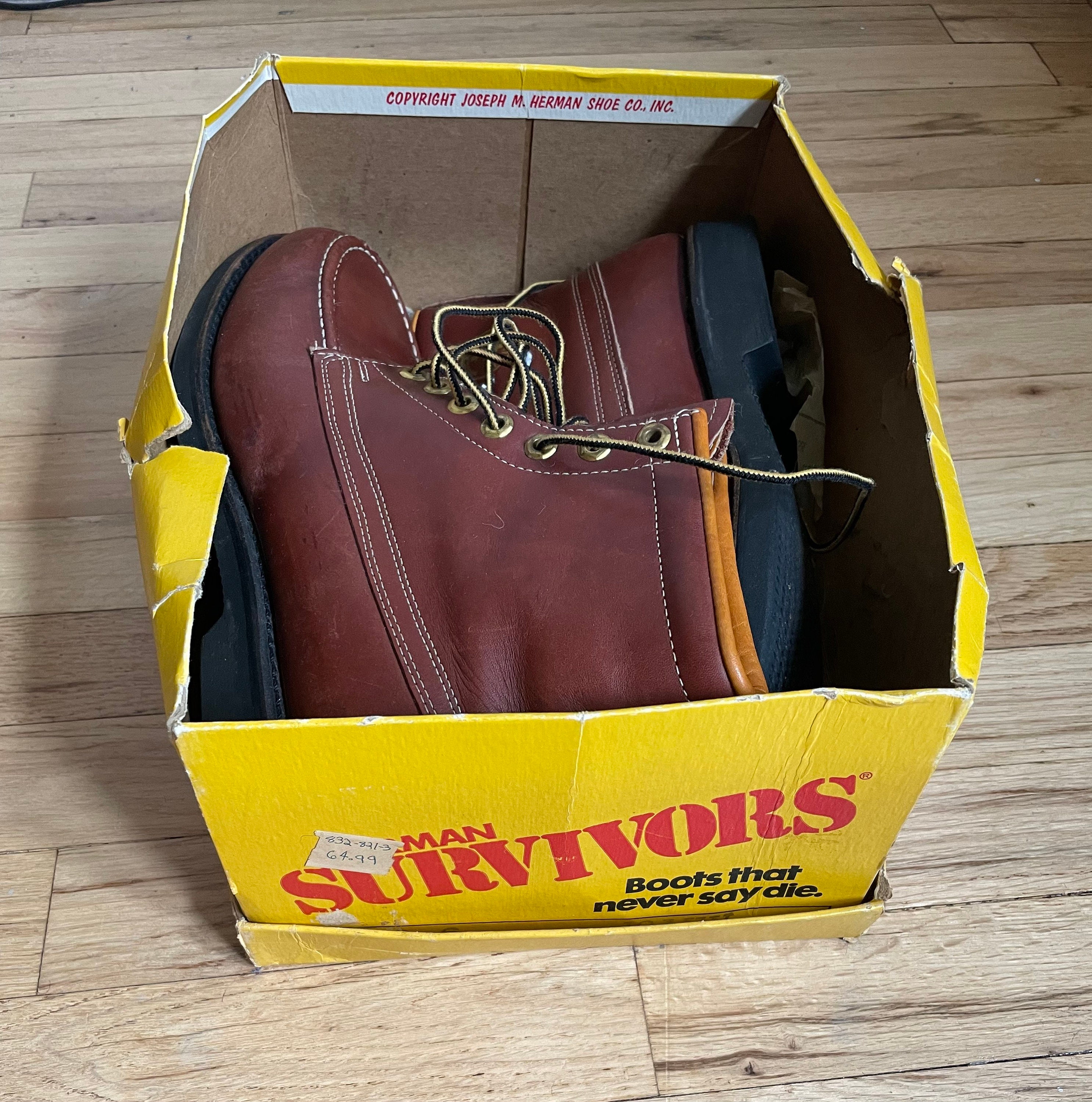 Vintage leather Herman Survivor boot size 10 US Etsy