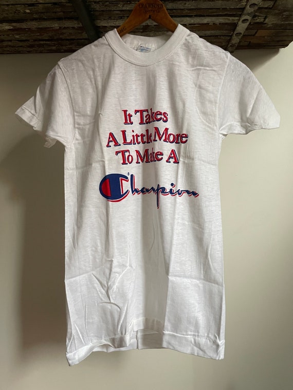 Vintage Dead Stock Youth Champion T-shirt. Mounted Collar. Single